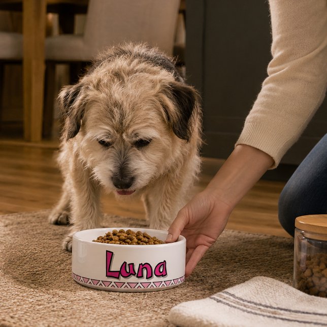 "LUNA" - PERSONALIZED CERAMIC PET BOWL (Creator Uploaded)
