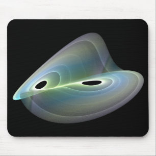 luna ribbon fractal mouse pad