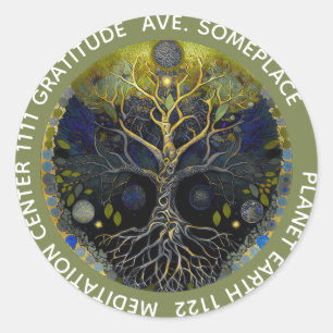 Luna Rising   Tree of Life Classic Round Sticker