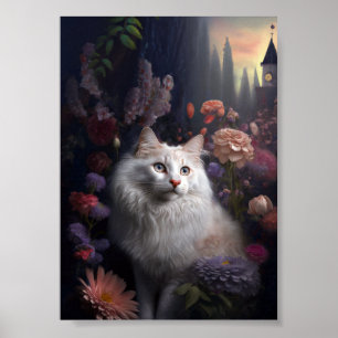 Luna the Turkish Angora Cat Poster