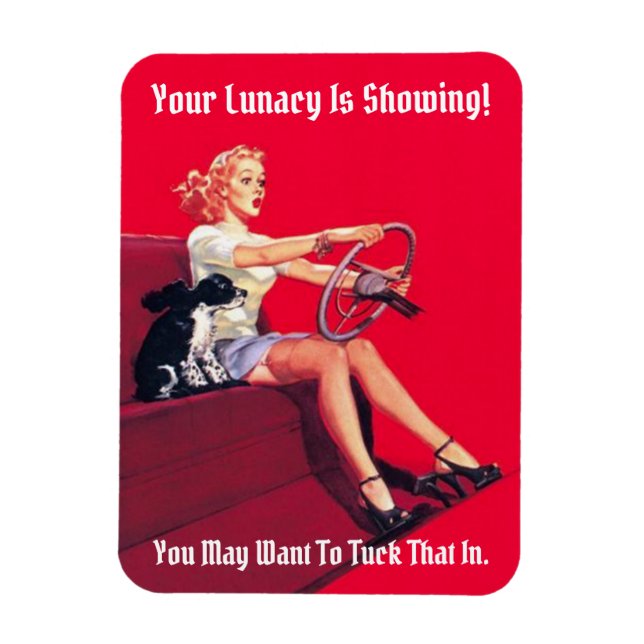 Lunacy Vintage Pin-Up Magnet (Vertical)