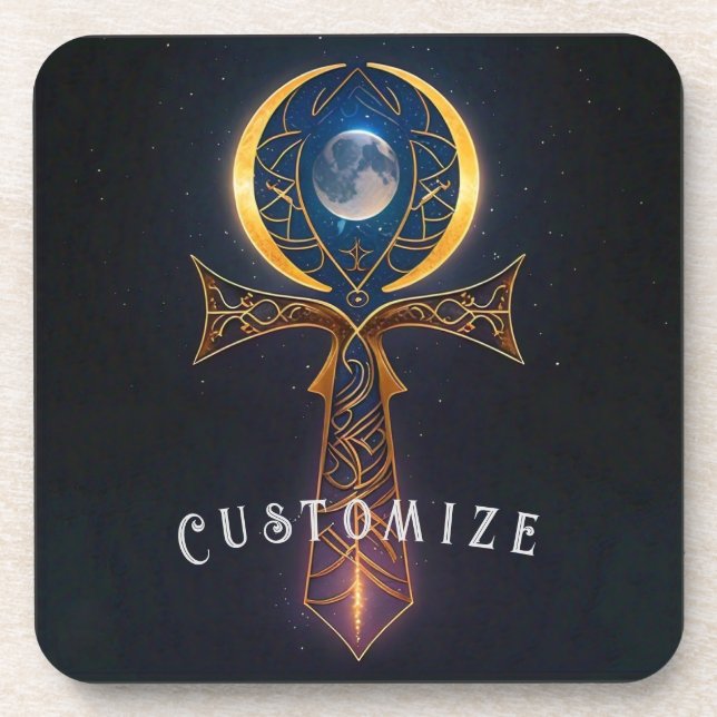 Lunar Ankh Coaster (Front)