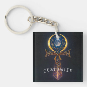 Lunar Ankh Keychain