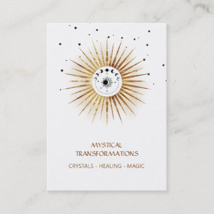 *~* Lunar Boho Celestial  Luna Moon Magic Light Business Card