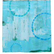 "Lunar Bubbles" Shower Curtain