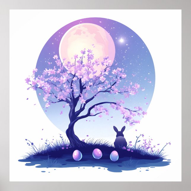 Lunar Bunny Night Poster (Front)