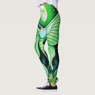 Lunar Butterfly Bloom Design Leggings
