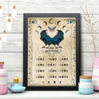 LUNAR CALENDAR 2026, Crow Moon, Wicca Witch Moon