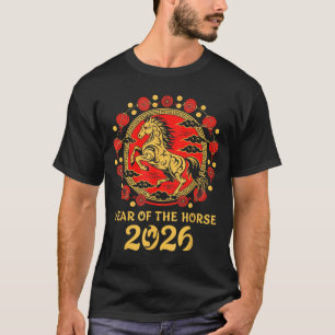 Lunar Chinese New Year 2026 Year Of The Horse Zodi T-Shirt