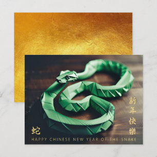 Lunar Chinese New Year of the Snake 2025 PostC2 Holiday Postcard