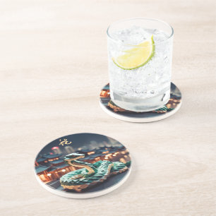 Lunar Chinese New Year Snake 2025 Birthday RC Coaster