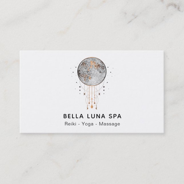 *~* Lunar Cosmic Moon Universe Shaman Business Card (Front)