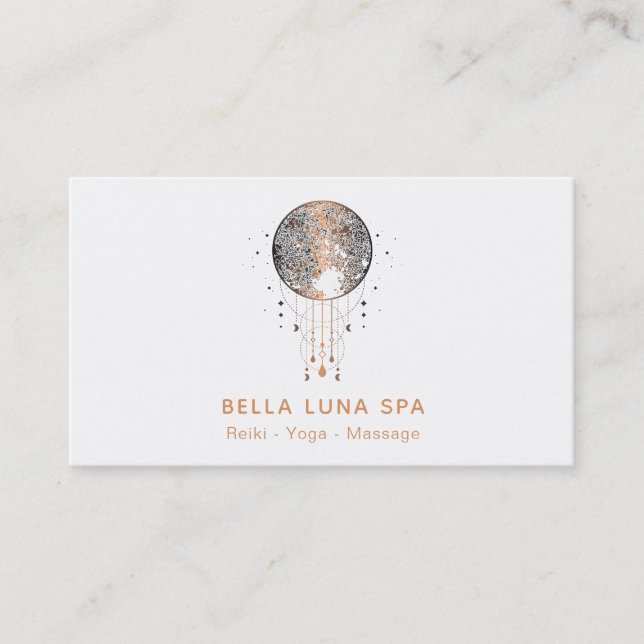 *~* Lunar Cosmos Moon Universe Shaman Business Card (Front)