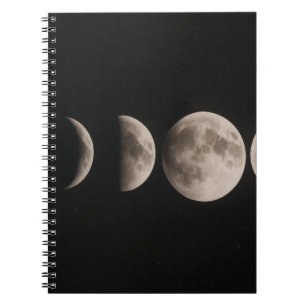 Lunar Cycle Minimalist Moon Notebook
