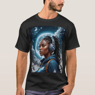 Lunar Dreamer Cosmic Vibes Art Tee