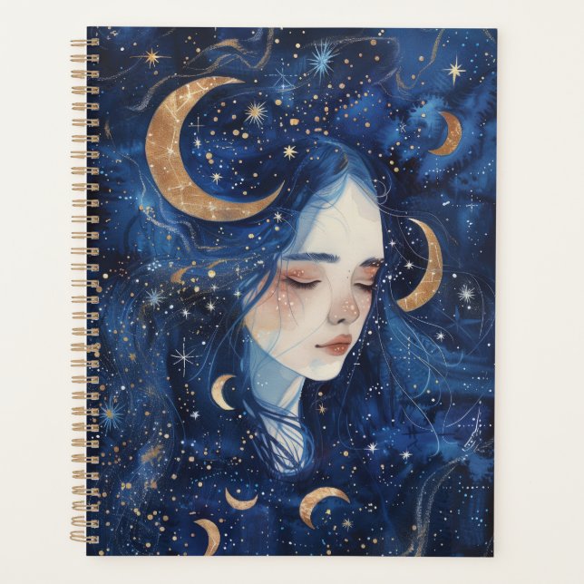 Lunar Dreamscape Spiral Planner (Front)