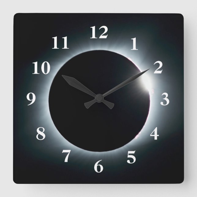 Lunar Eclipse Images Pics of Lunar Eclipse Photo Square Wall Clock (Front)