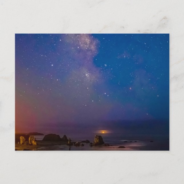 Lunar Eclipse & Milky Way | Bandon Beach, Oregon Postcard (Front)
