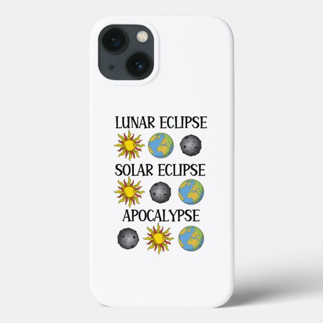 Lunar Eclipse Solar Eclipse Apocalypse Funny Space Case-Mate iPhone Case (Back)