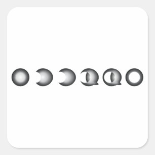 lunar eclipse square sticker