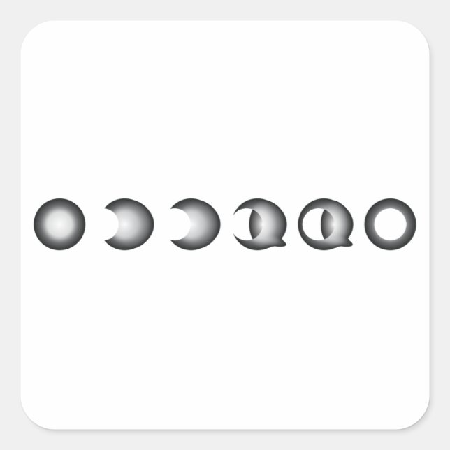 lunar eclipse square sticker (Front)