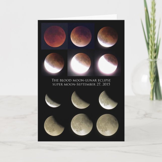 Lunar Eclipse-Sunday, September 27, 2015 Card (Front)