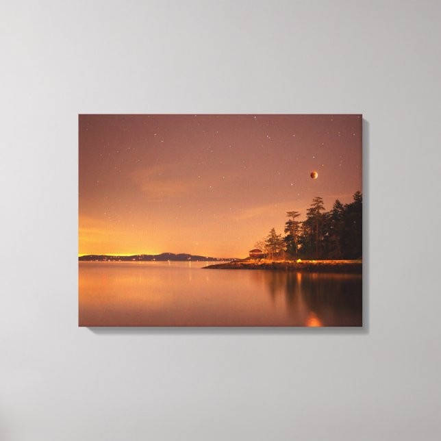 Lunar Eclipse | Victoria, British Columbia Canvas Print (Front)
