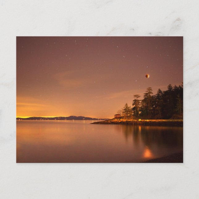 Lunar Eclipse | Victoria, British Columbia Postcard (Front)