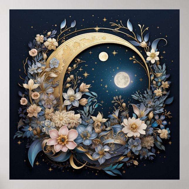Lunar Garden Wreath Poster (Front)