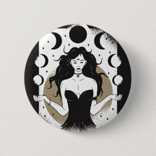 Lunar Goddess 2 Inch Round Button