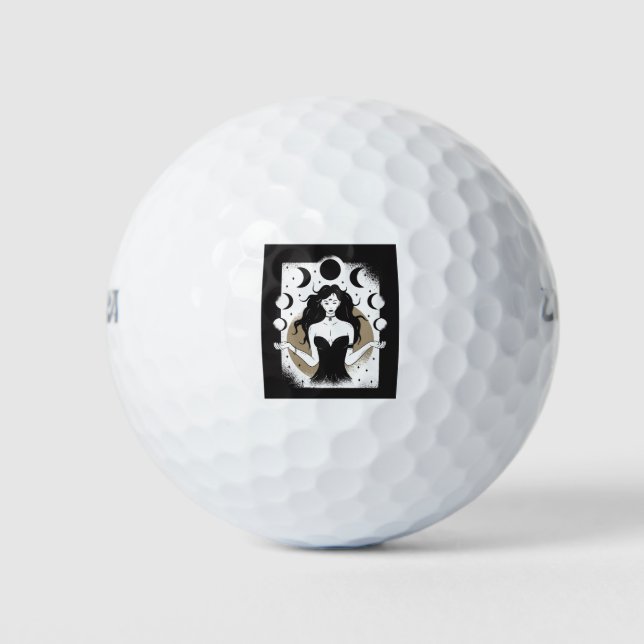 Lunar Goddess Golf Balls (Front)