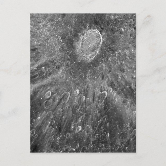 Lunar Impact Crater Tycho on Earth's Moon Postcard (Front)