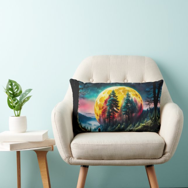 Lunar Landing, the Setting Moon Lumbar Pillow (Chair)