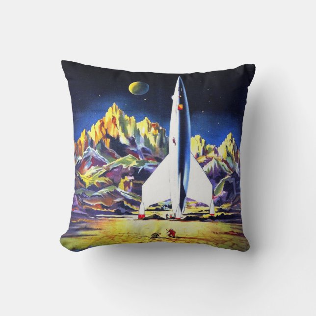 Lunar Landing Throw Pillow (Front)