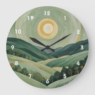 Lunar Lullaby Large Clock