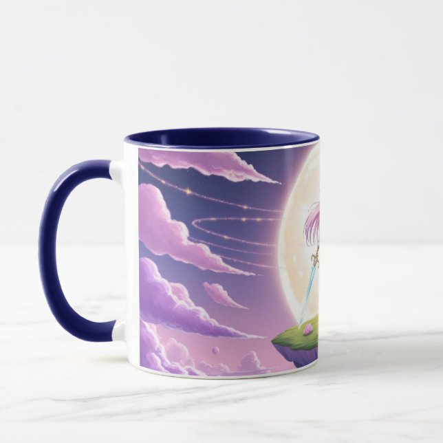 Lunar Magical Girl Mug – Pastel Moon Warrior (Left)