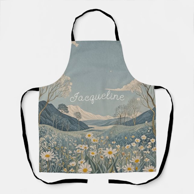 Lunar Meadow Personalized  Apron (Front)