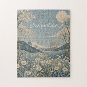 Lunar Meadow Personalized Jigsaw Puzzle