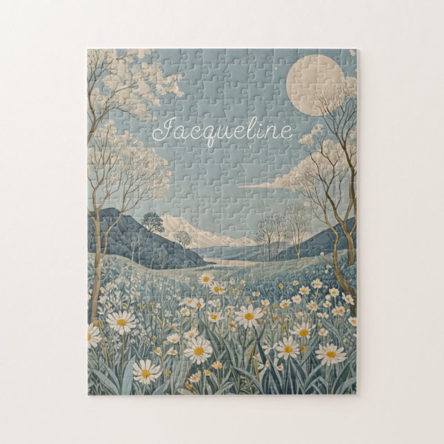 Lunar Meadow Personalized  Jigsaw Puzzle (Vertical)