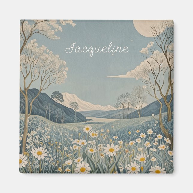 Lunar Meadow Personalized  Magnet (Front)