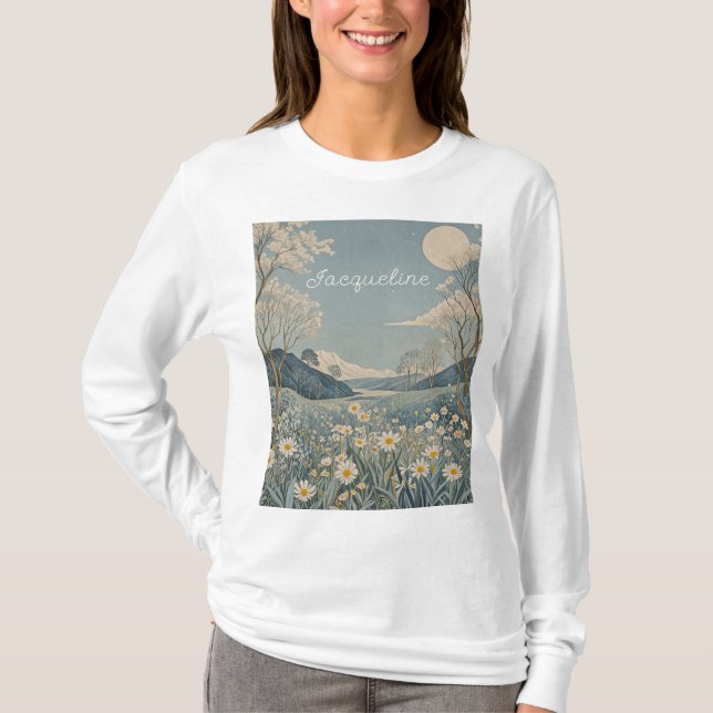 Lunar Meadow Personalized  T-Shirt (Front)