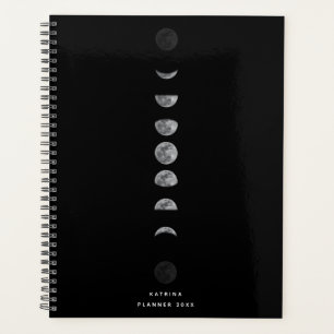 Lunar Moon Phases Celestial Customized Name  Planner