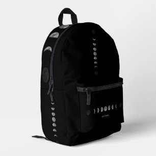 Lunar Moon Phases Celestial Customized Name Printed Backpack