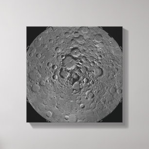 Lunar mosaic of the north polar region of the m canvas print