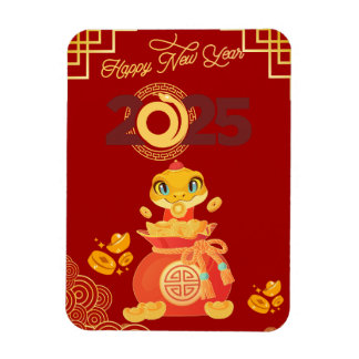 Lunar New Year 2025 snake card Magnet