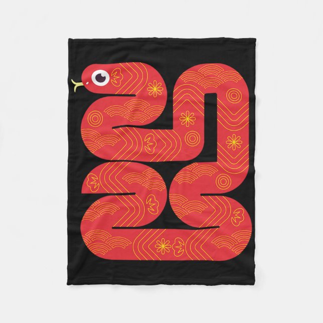 Lunar New Year 2025 - Year Of The Snake  Fleece Blanket (Front)