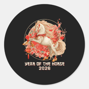 Lunar New Year 2026 Chinese Decoration Year Of The Classic Round Sticker