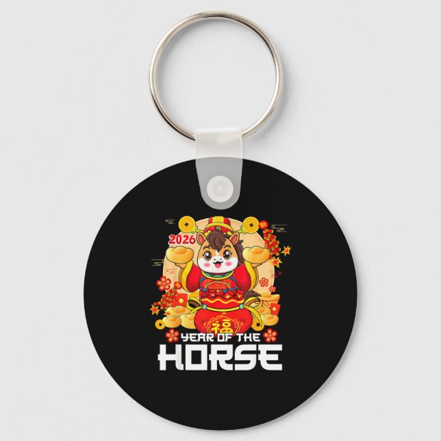 Lunar New Year 2026 Year Of The Horse Chinese New  Keychain (Front)