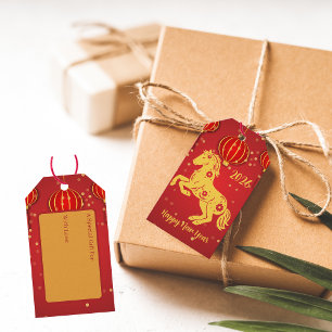 Lunar New Year 2026   Year of the Horse Gift Tags