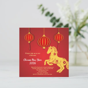 Lunar New Year 2026 Year of the Horse Invitation
